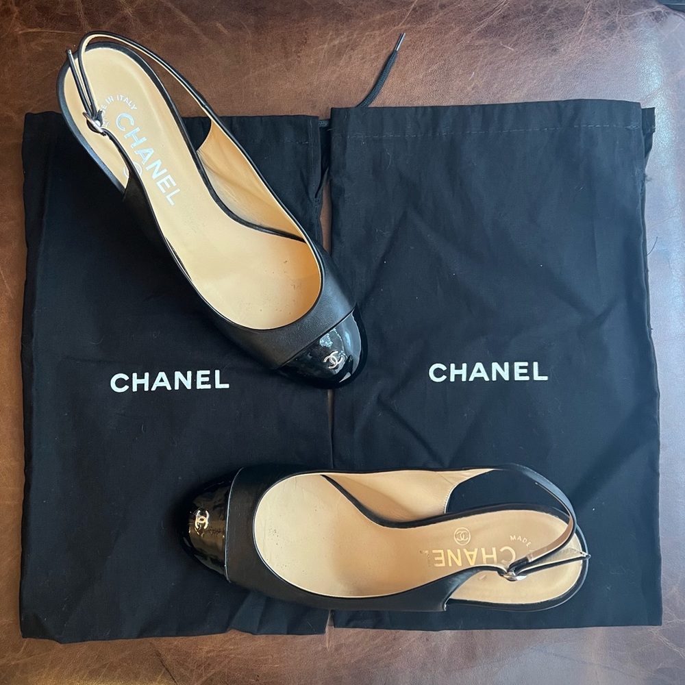 Authentic Chanel Slingbacks w/ Dusters!